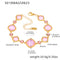 18k Dorado-Plated Summer Beach-Estilo Light-Luxury Anklet Foot Jewelry Rosado Zircon S010