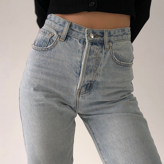 Pantalones Vaqueros Retro Talle Alto Corte Recto - Image 12