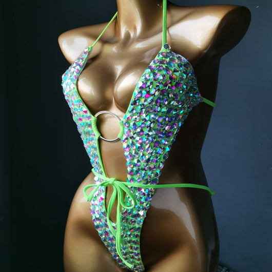 Bikini de Lujo con Diamantes para Discoteca y Piscina - Image 3