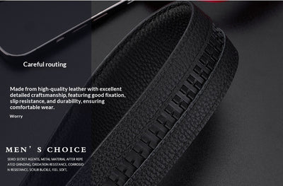 Cinturón de Cuero para Hombre con Hebilla Automática y Textura Grabada - Image 13
