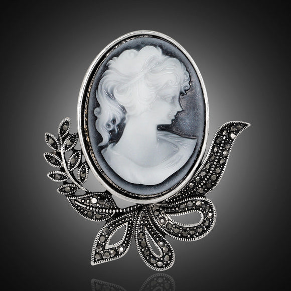 Broche Vintage de Aleación con Diamantes Incrustados