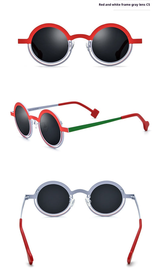 Gafas de Sol Unisex Titanio Puro con Diseño Redondo y Colores Vibrantes - Image 15