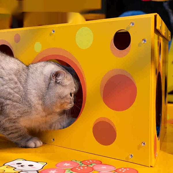 Rascador de Queso para Gatos con Nido Integrado