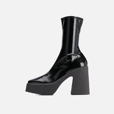 Botas Retro de Tacón Alto para Primavera y Otoño - Image 15