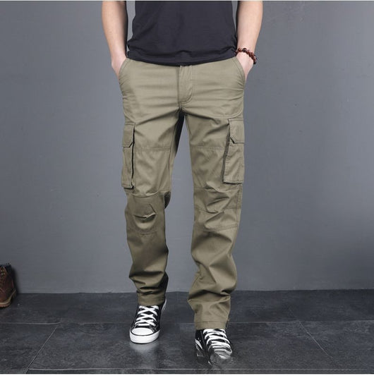 Pantalones Cargo Talla Grande 100% Algodón con Múltiples Bolsillos - Image 11