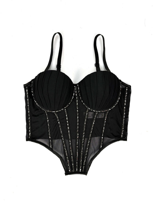 Sostén de Malla Transparente con Piedras y Varillas - Diseño Atrevido para Usar Fuera - Image 5