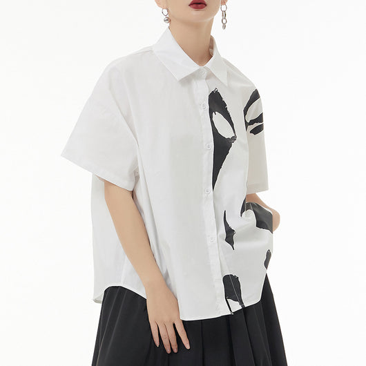 Blusa Estampada de Manga Corta Casual para Mujer - Image 8