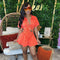 Jumpsuit Overol Holgado de Cuello Vuelto y Cintura Ajustable