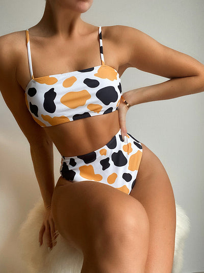 Bikini Estampado de Tres Piezas con Diseño Dividido - Image 6