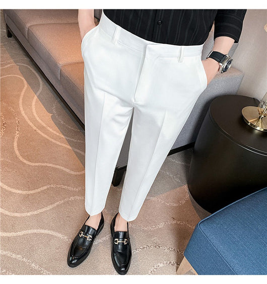 Pantalones de Traje Casual Primavera-Verano con Drapeado y Stretch Cómodo - Image 36