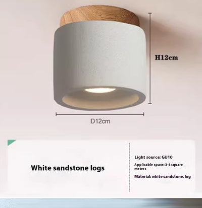 Lámpara de Techo Estilo Japonés con Estructura de Cemento y Diseño Silencioso - Image 9
