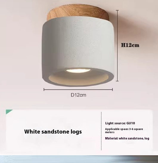 Lámpara de Techo Estilo Japonés con Estructura de Cemento y Diseño Silencioso - Image 9