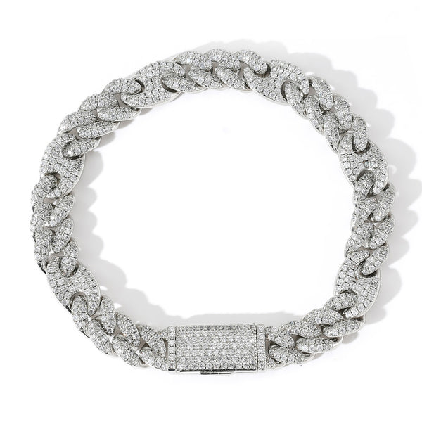 Pulsera Cubana Hip Hop con Circonitas Incrustadas para Hombre y Mujer