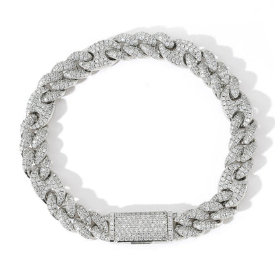 Pulsera Cubana Hip Hop con Circonitas Incrustadas para Hombre y Mujer