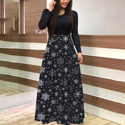 Conjunto de Falda Larga con Estampado Navideño Europeo y Americano - Image 15