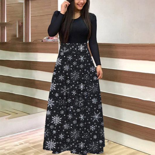 Conjunto de Falda Larga con Estampado Navideño Europeo y Americano - Image 15