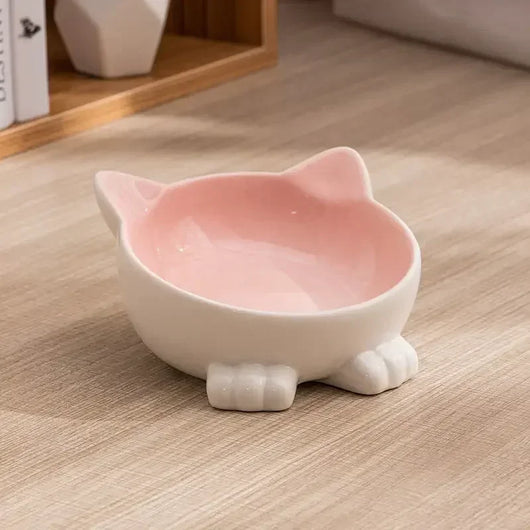 Comedero Elevado para Gatos Cerámica con Diseño Felino - Image 4