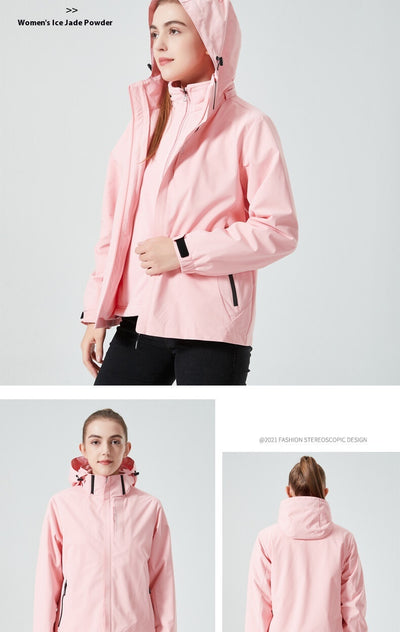 Chaqueta de Montaña 3 en 1 Desmontable Impermeable Unisex - Image 25