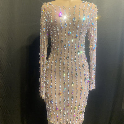 Vestido Corto de Fiesta con Brillantes para Cumpleaños - Image 8