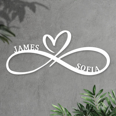 Letrero Personalizado Símbolo Infinito Amor con Nombres para Bodas - Image 6