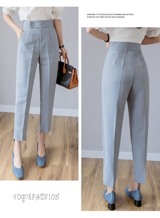 Pantalón Chifón Talle Alto Recto Suelto
