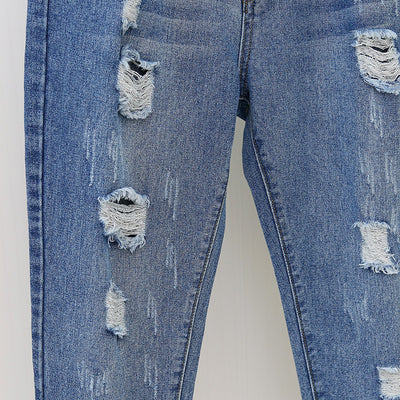 Pantalones Vaqueros Talle Alto Talla Grande con Detalles Rotos - Image 10