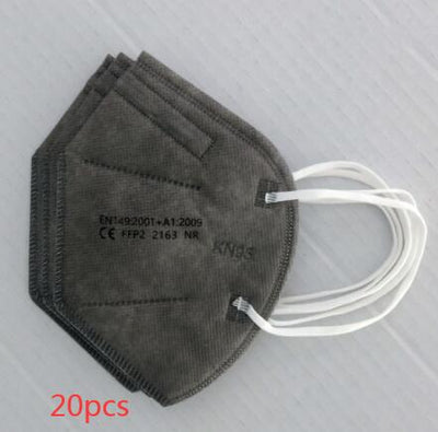 Stack of red KN95 protective masks with white ear loops, showing FFP2 certification and '10pcs' text. - Image 22