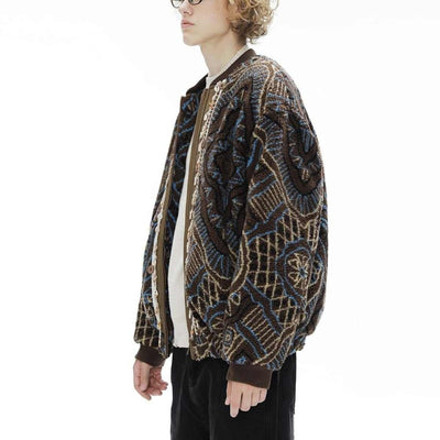 Chaqueta de Lana de Cordero Gruesa con Forro Polar para Hombre