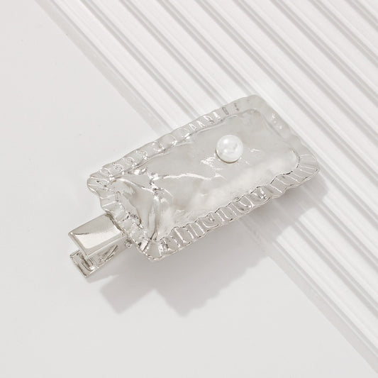 Pasador Cuadrado Retro con Textura - Accesorio Capilar Creativo y Personalizado - Image 2