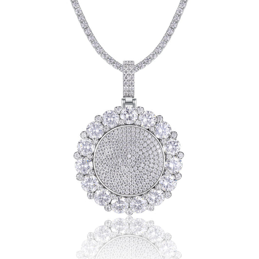 Collar de Moissanita Premium en Plata 925 con Baño de Platino