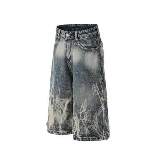 Pantalones Denim Tie-dye Punk Cintura Media - Image 7