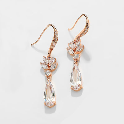 Aretes de Boda Gota de Agua Coreanos Largos - Image 6