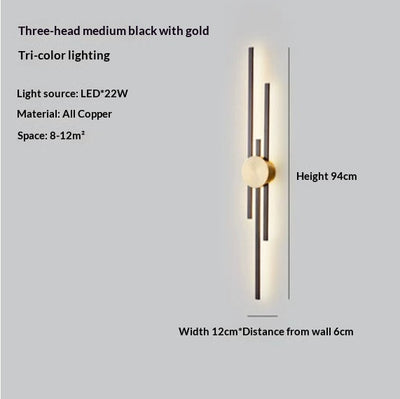 Lámpara de Pared Cobre Nordic Lujo para Sala y Pasillo - Image 8