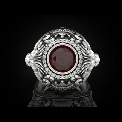 Anillo de Hombre Vintage en Aleación con Diseño de León y Diamantes - Image 3