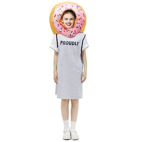 Disfraz de Dona Gigante Halloween - Accesorio de Cabeza Fresa para Presentaciones