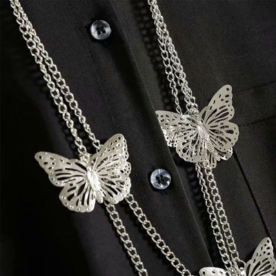 Camisa Manga Larga con Solapa Retro para Hombre - Image 9
