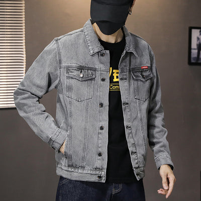 Chaqueta Denim Oversized Slim Estilo Coreano Lavado Casual - Image 3