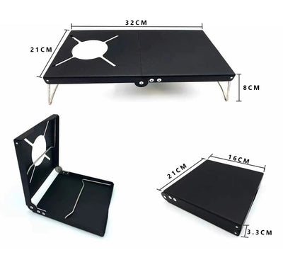 Soporte Plegable para Estufa de Camping Estilo Japonés con Aislamiento Térmico - Image 9