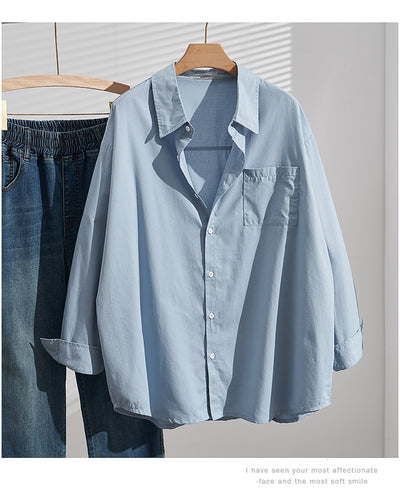 Camisa Casual de Algodón Talla Grande con Efecto Reductor - Image 14