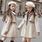 Abrigo Acolchado Cintura Marcada para Niña - Diseño Princesa Reversible