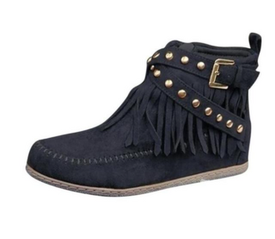 Botas Martin Cortas Talla Grande con Tachas y Hebilla - Estilo Casual Versátil - Image 7