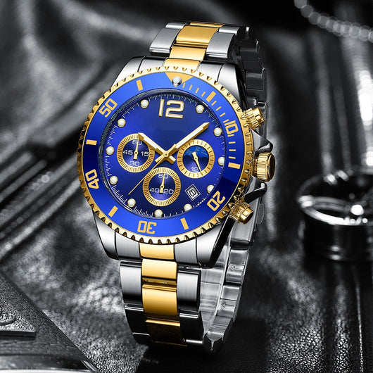 Reloj de Acero Inoxidable Casual de Seis Agujas - Image 10