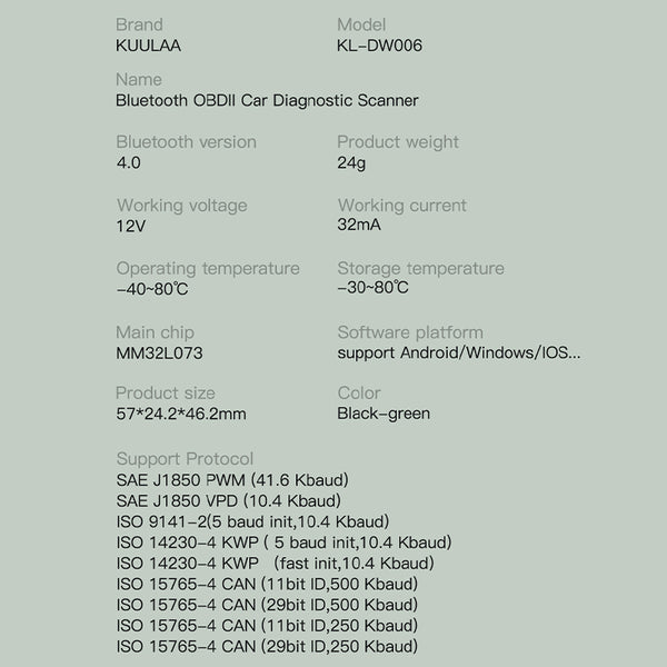 Escáner Bluetooth de Diagnóstico Automotriz OBD