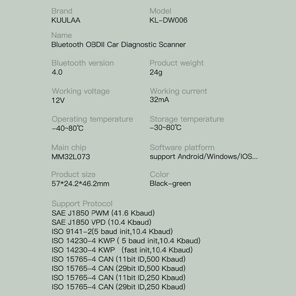 Escáner Bluetooth de Diagnóstico Automotriz OBD