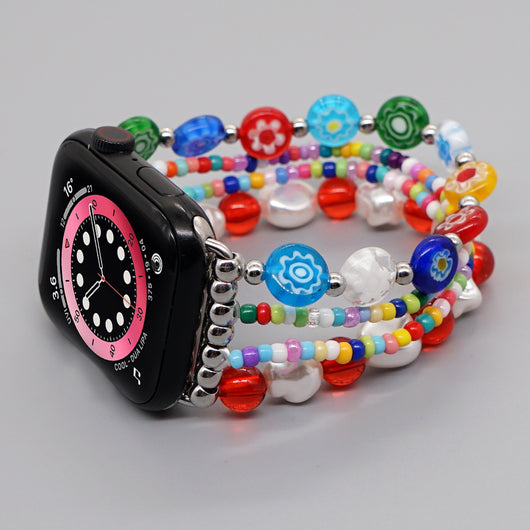 Correa de Reloj con Perlas de Vidrio y Cerámica Suave - Image 2