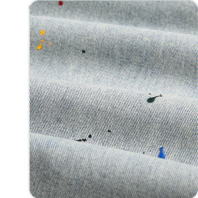 Jeans Holgados Rectos Hip-hop con Efecto Tinta Salpicada Estilo Japonés - Image 11