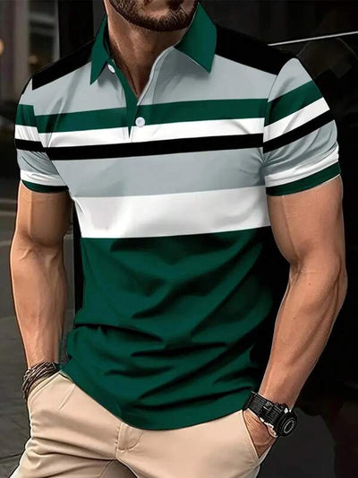 Camisa Casual Estampada para Hombre con Cuello de Solapa - Image 6