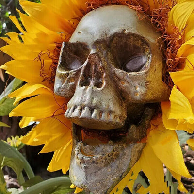 Decoración de Halloween Girasol Calavera - Flor Artificial para Jardín y Hogar - Image 7