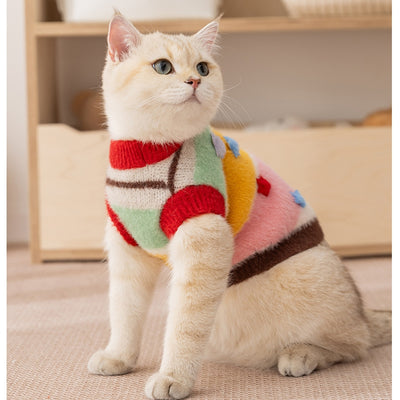 Suéter a Juego para Mascotas: Diseño de Estrellas y Rayas Otoño-Invierno - Image 18