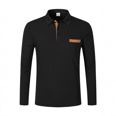 Polo Deportivo Manga Larga con Solapa para Hombre - Image 3